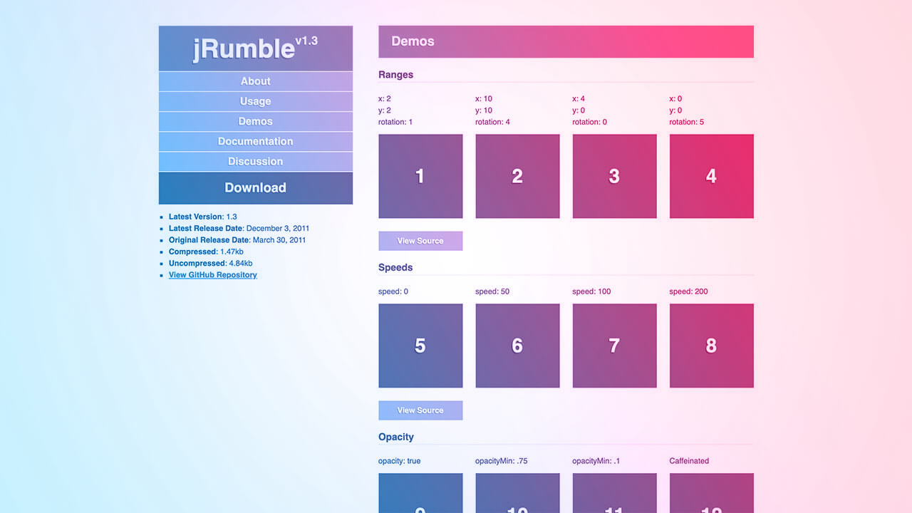 Screenshot of jRumble