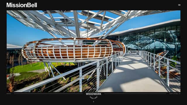 Screenshot of Mission Bell project homepage, featuring the Nvidia Treehouse.