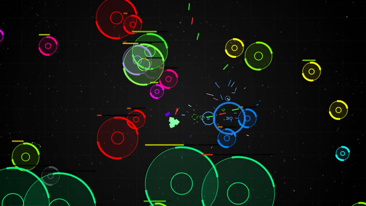 Screenshot of Radius Raid gameplay.