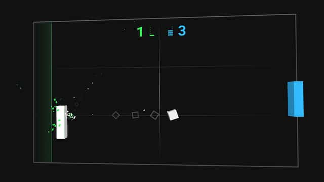 Screenshot of Start Making Games final pong game demo.