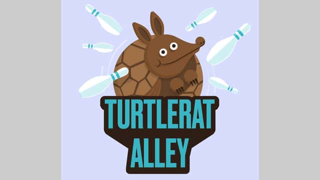 Screenshot of TurtleRat Alley logo screen.